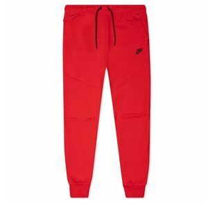 Nike MENS Tech Fleece Joggers Pants Cuffed University Red Black Sweatpants XL
